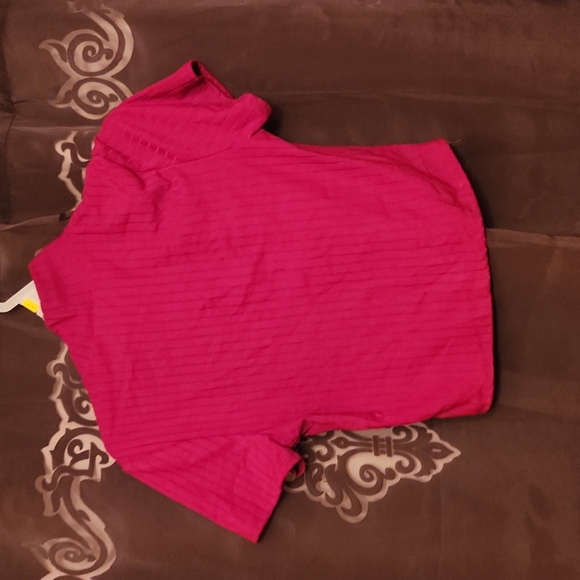 Burgundy Cropped Turtle Neck - Picture 2 of 2